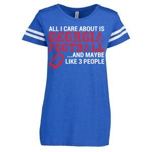 All I Care About Is Georgia Football Enza Ladies Jersey Football T-Shirt