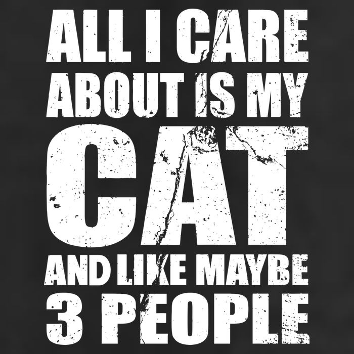 All I Care About Is My Cat And Like 3 People 7 Panel Mesh Trucker Snapback Hat