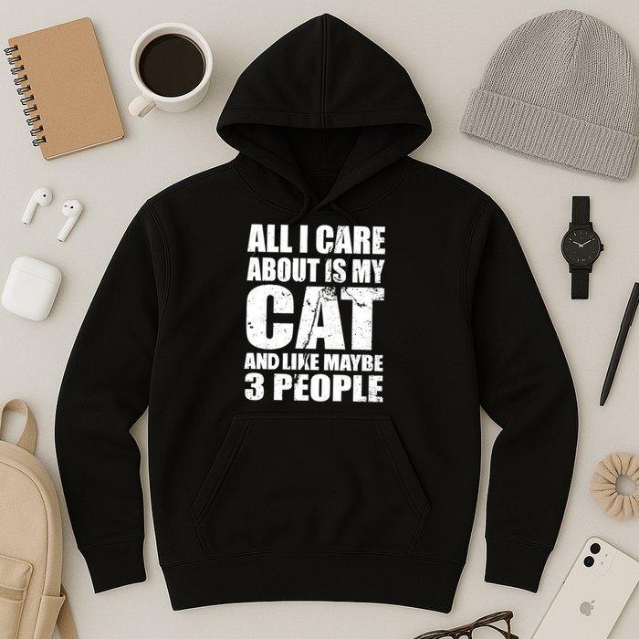 All I Care About Is My Cat And Like 3 People Hoodie