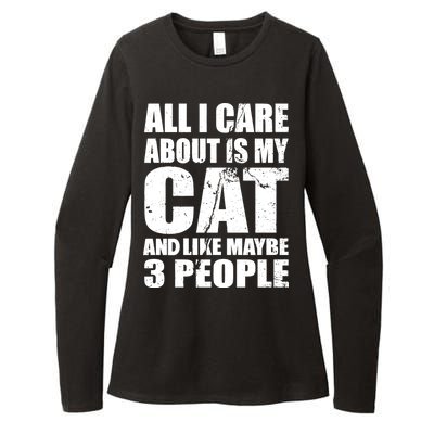 All I Care About Is My Cat And Like 3 People Womens CVC Long Sleeve Shirt