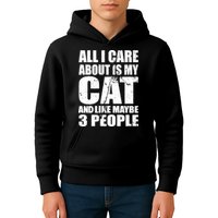 All I Care About Is My Cat And Like 3 People Kids Hoodie