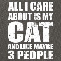 All I Care About Is My Cat And Like 3 People Cotton Canvas Backpack