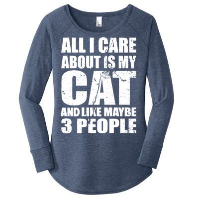 All I Care About Is My Cat And Like 3 People Women's Perfect Tri Tunic Long Sleeve Shirt