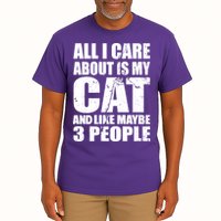 All I Care About Is My Cat And Like 3 People Tall T-Shirt
