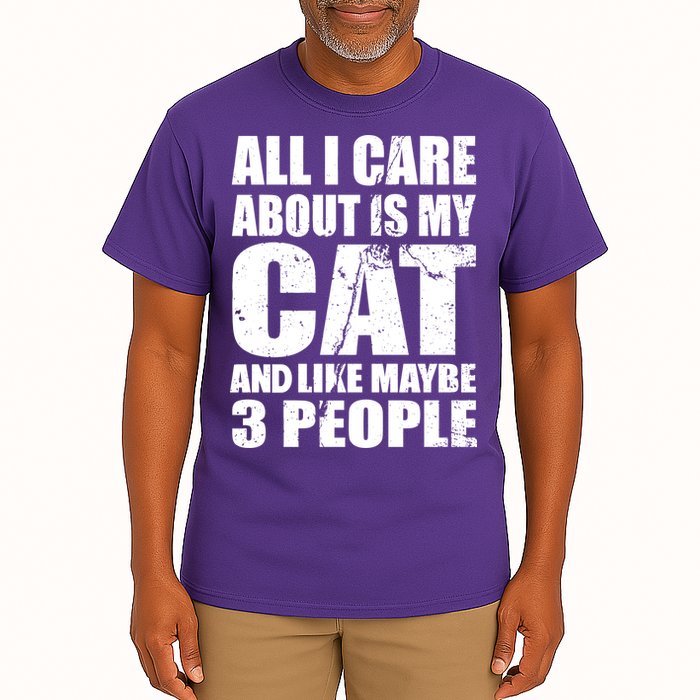 All I Care About Is My Cat And Like 3 People Tall T-Shirt