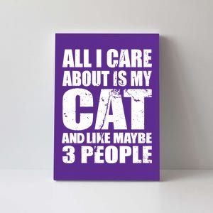 All I Care About Is My Cat And Like 3 People Canvas