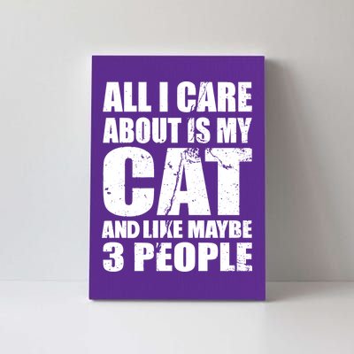 All I Care About Is My Cat And Like 3 People Canvas