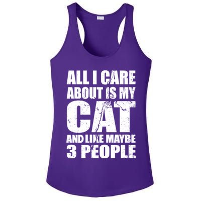 All I Care About Is My Cat And Like 3 People Ladies PosiCharge Competitor Racerback Tank