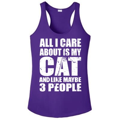 All I Care About Is My Cat And Like 3 People Ladies PosiCharge Competitor Racerback Tank