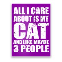 All I Care About Is My Cat And Like 3 People Poster