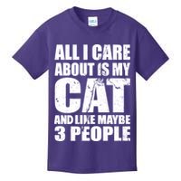 All I Care About Is My Cat And Like 3 People Kids T-Shirt