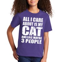 All I Care About Is My Cat And Like 3 People Kids T-Shirt