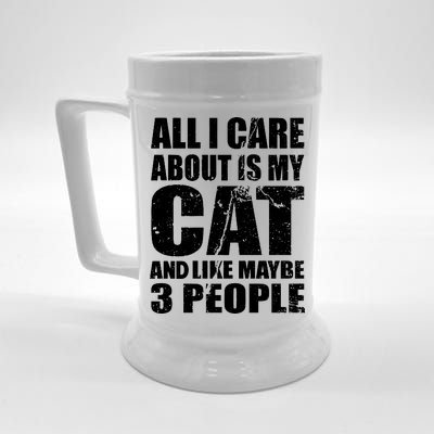 All I Care About Is My Cat And Like 3 People Beer Stein