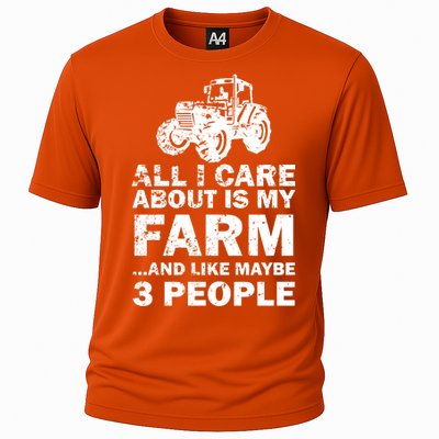 All I Care About is My Farm & Like 3 People Cooling Performance Crew T-Shirt