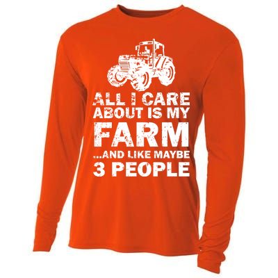 All I Care About is My Farm & Like 3 People Cooling Performance Long Sleeve Crew