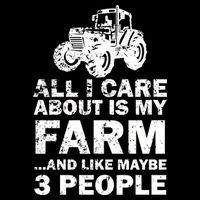 All I Care About is My Farm & Like 3 People Drawstring Bag