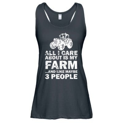 All I Care About is My Farm & Like 3 People Ladies Essential Flowy Tank