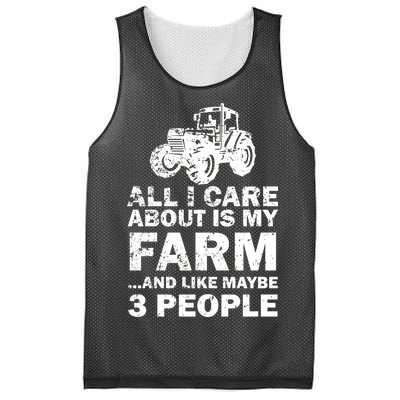 All I Care About is My Farm & Like 3 People Mesh Reversible Basketball Jersey Tank