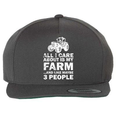 All I Care About is My Farm & Like 3 People Wool Snapback Cap