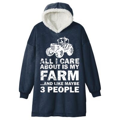 All I Care About is My Farm & Like 3 People Hooded Wearable Blanket