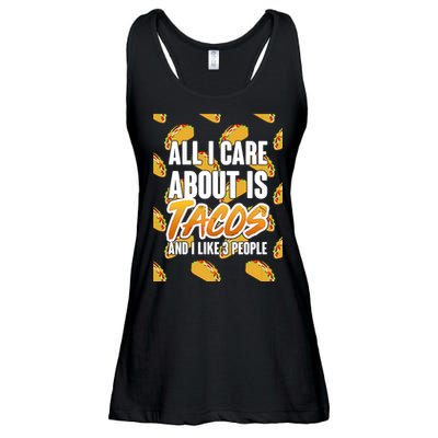 All I Care About Is Tacos Ladies Essential Flowy Tank