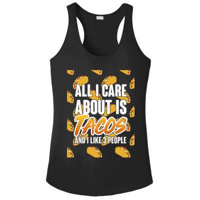 All I Care About Is Tacos Ladies PosiCharge Competitor Racerback Tank