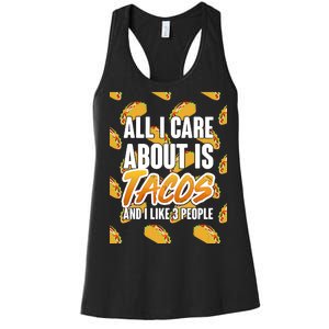 All I Care About Is Tacos Women's Racerback Tank