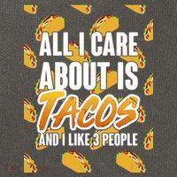 All I Care About Is Tacos Cotton Canvas Backpack