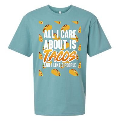 All I Care About Is Tacos Sueded Cloud Jersey T-Shirt