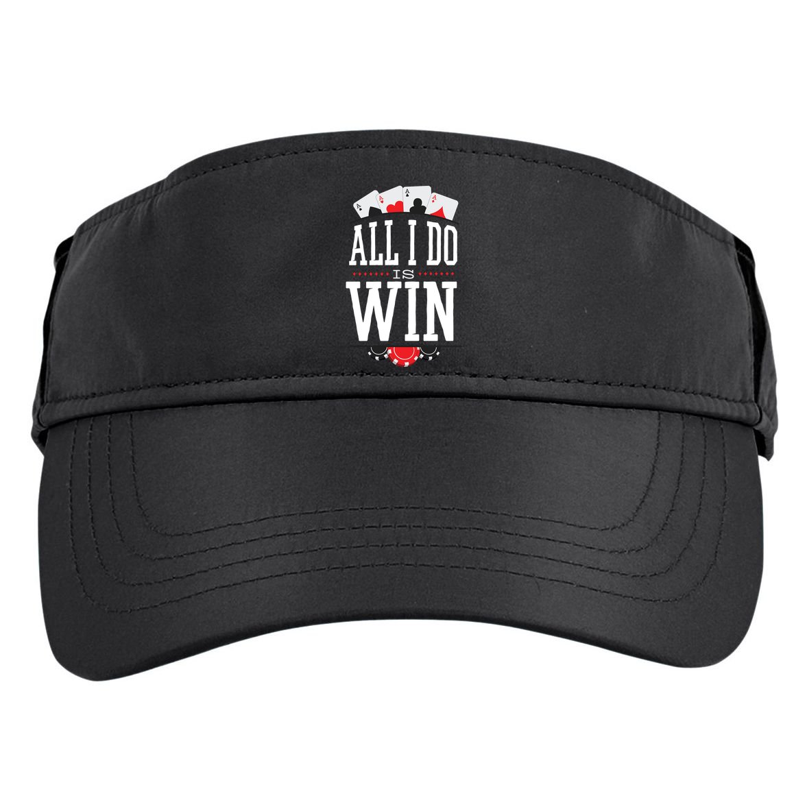 All I Do Is Win Poker Adult Drive Performance Visor