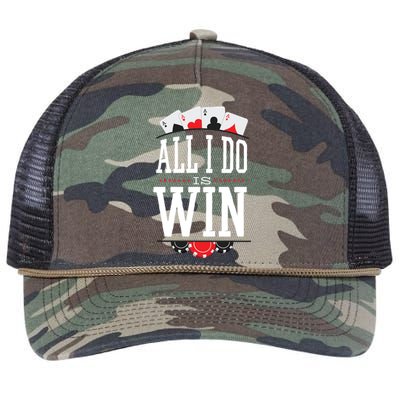 All I Do Is Win Poker Retro Rope Trucker Hat Cap