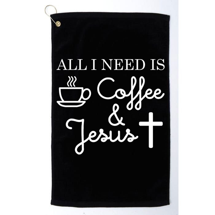 All I Need is Coffee and Jesus Golf Towel