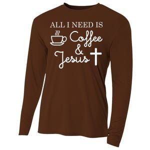 All I Need is Coffee and Jesus Cooling Performance Long Sleeve Crew