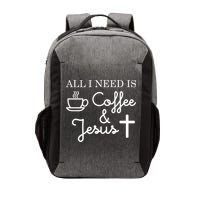 All I Need is Coffee and Jesus Vector Backpack