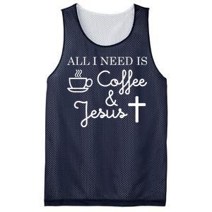 All I Need is Coffee and Jesus Mesh Reversible Basketball Jersey Tank