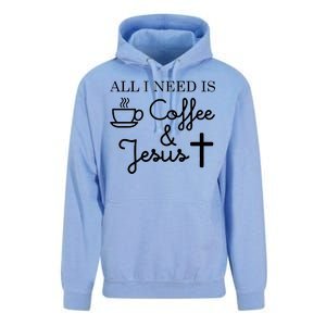 All I Need is Coffee and Jesus Unisex Surf Hoodie