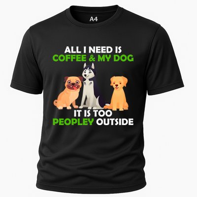 All I Need Is Coffee And My Dog Cooling Performance Crew T-Shirt