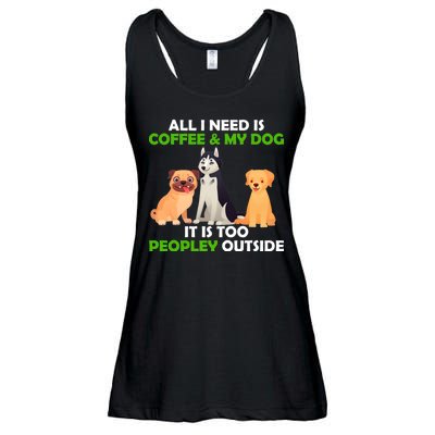 All I Need Is Coffee And My Dog Ladies Essential Flowy Tank