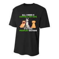 All I Need Is Coffee And My Dog Youth Performance Sprint T-Shirt
