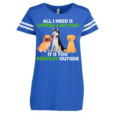 All I Need Is Coffee And My Dog Enza Ladies Jersey Football T-Shirt