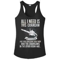 All I Need Is This Chainsaws  Ladies PosiCharge Competitor Racerback Tank