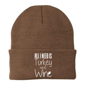 All I Need Is Turkey And Wine Knit Cap Winter Beanie