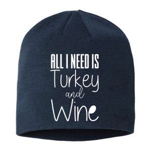 All I Need Is Turkey And Wine Sustainable Beanie