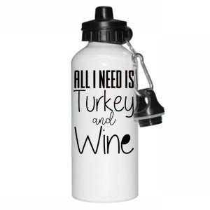 All I Need Is Turkey And Wine Aluminum Water Bottle