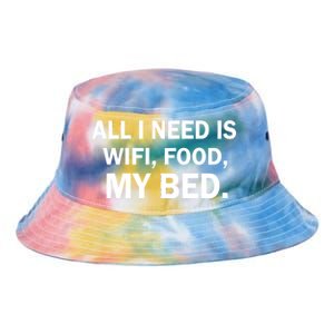 All I Need Is Wifi Food  Tie Dye Newport Bucket Hat