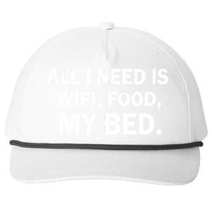 All I Need Is Wifi Food  Snapback Five-Panel Rope Hat