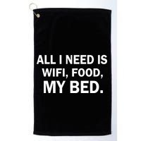 All I Need Is Wifi Food  Golf Towel