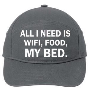 All I Need Is Wifi Food  7-Panel Snapback Hat