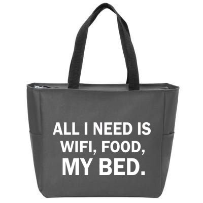 All I Need Is Wifi Food  Zip Tote Bag