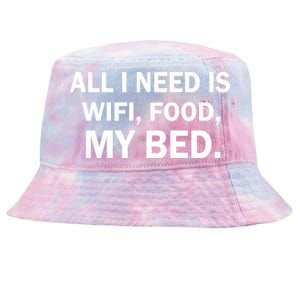 All I Need Is Wifi Food  Tie-Dyed Bucket Hat